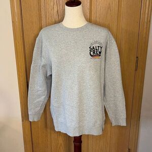 Salty Crew Ladies Gray Crew Neck Sweatshirt Size Large